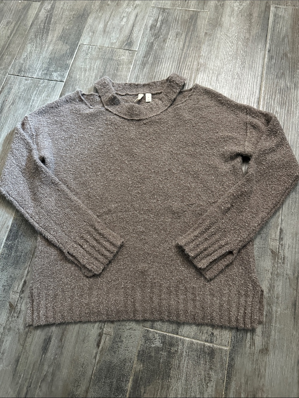 MOTH Sweater with cutout detail- Medium- Toffee Brown